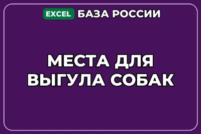 База компаний по теме Места для выгула собак в России