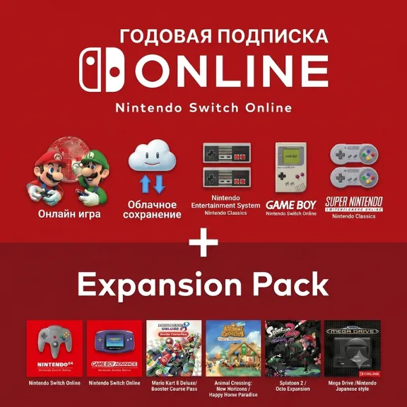 Nintendo Switch Online | 12-Month Expansion | 24/7 Auto-Deliver
