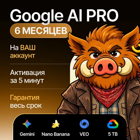 [ХИТ] Google AI PRO l 24/7 АВТО l Gemini 3.1, Nano Banana Pro, Veo 3.1, 5 TB