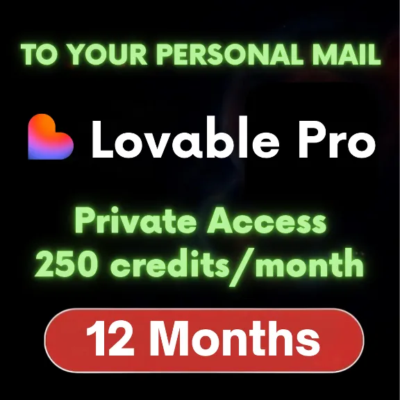 Lovable Pro (1 год) [НА ВАШУ ПОЧТУ] [Личное]