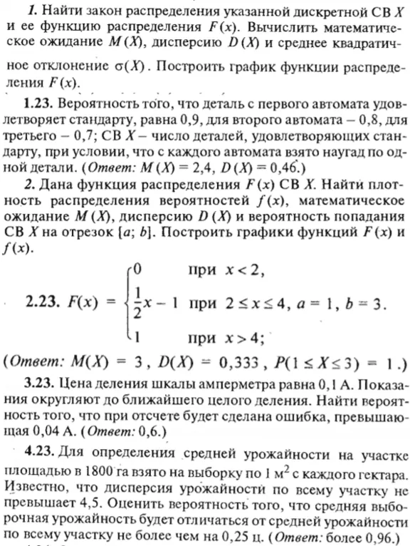 ИДЗ Рябушко 18.2 Вариант 23