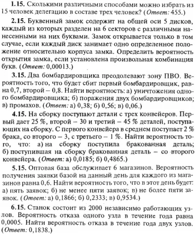 ИДЗ Рябушко 18.1 Вариант 15