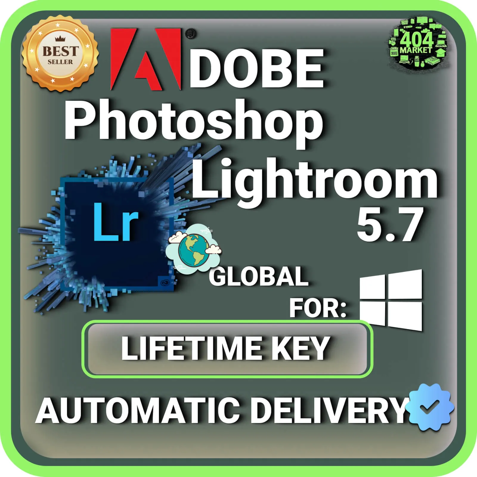 Adobe Photoshop Lightroom Лицензионный ключ пожизненно ( глобальный )