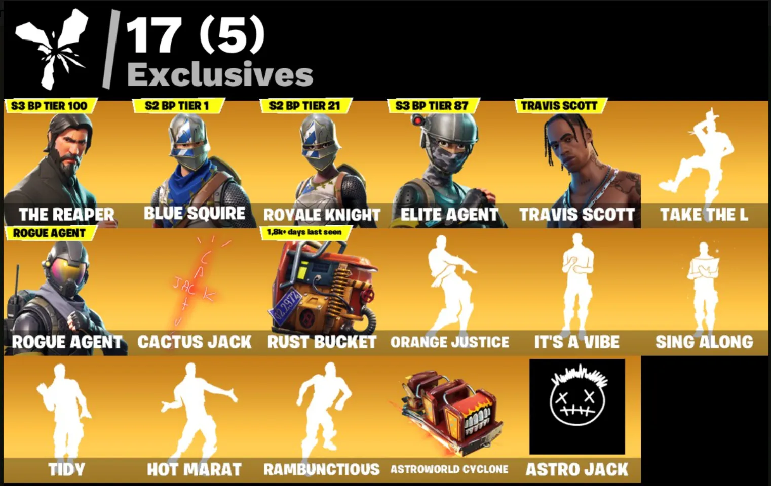 FN | The Reaper | Travis Scott (ALL PLATFORMS) | 49 skins (22 paid) 700VB