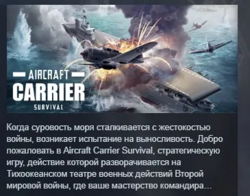 Aircraft Carrier Survival АВТОДОСТАВКА STEAM GLOBAL МГНОВЕННО ЛИЦЕНЗИЯ - irongamers.ru
