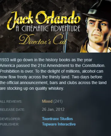 STEAM KEY - Jack Orlando: Director's Cut - [РФ + REGION FREE/GLOBAL] - Автодоставка