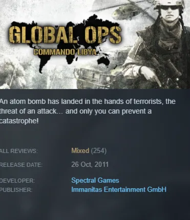 STEAM KEY - Global Ops: Commando Libya - [РФ + REGION FREE/GLOBAL] - Автодоставка
