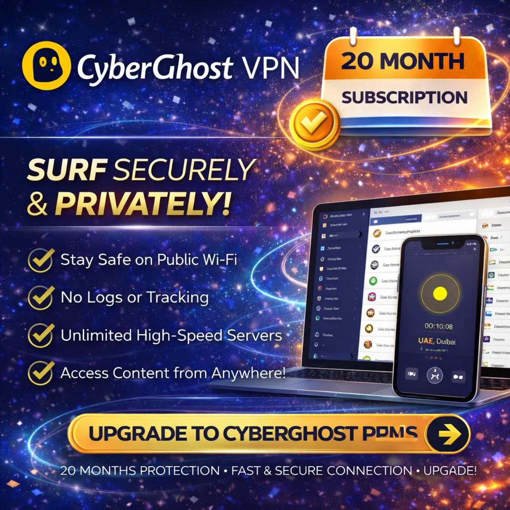 CyberGhost  7 Devices,  20 months - Multi Device Account