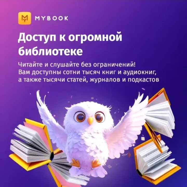 Подписка Mybook Премиум на 12 месяцев 🔑 