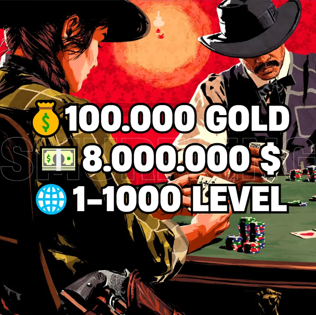 RDO • 100.000 ЗОЛОТА + 8.000.000 $ + 1-1000 УРОВЕНЬ • RDR2 • RED DEAD ONLINE