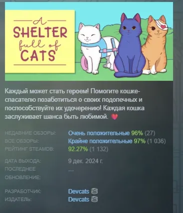 A Shelter Full of Cats АВТОДОСТАВКА STEAM GLOBAL МГНОВЕННО ЛИЦЕНЗИЯ