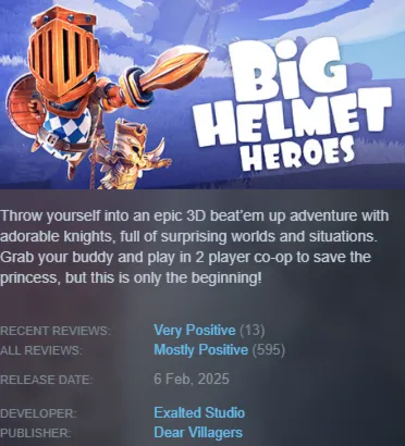STEAM KEY - Big Helmet Heroes - [РФ + REGION FREE/GLOBAL] - Автодоставка