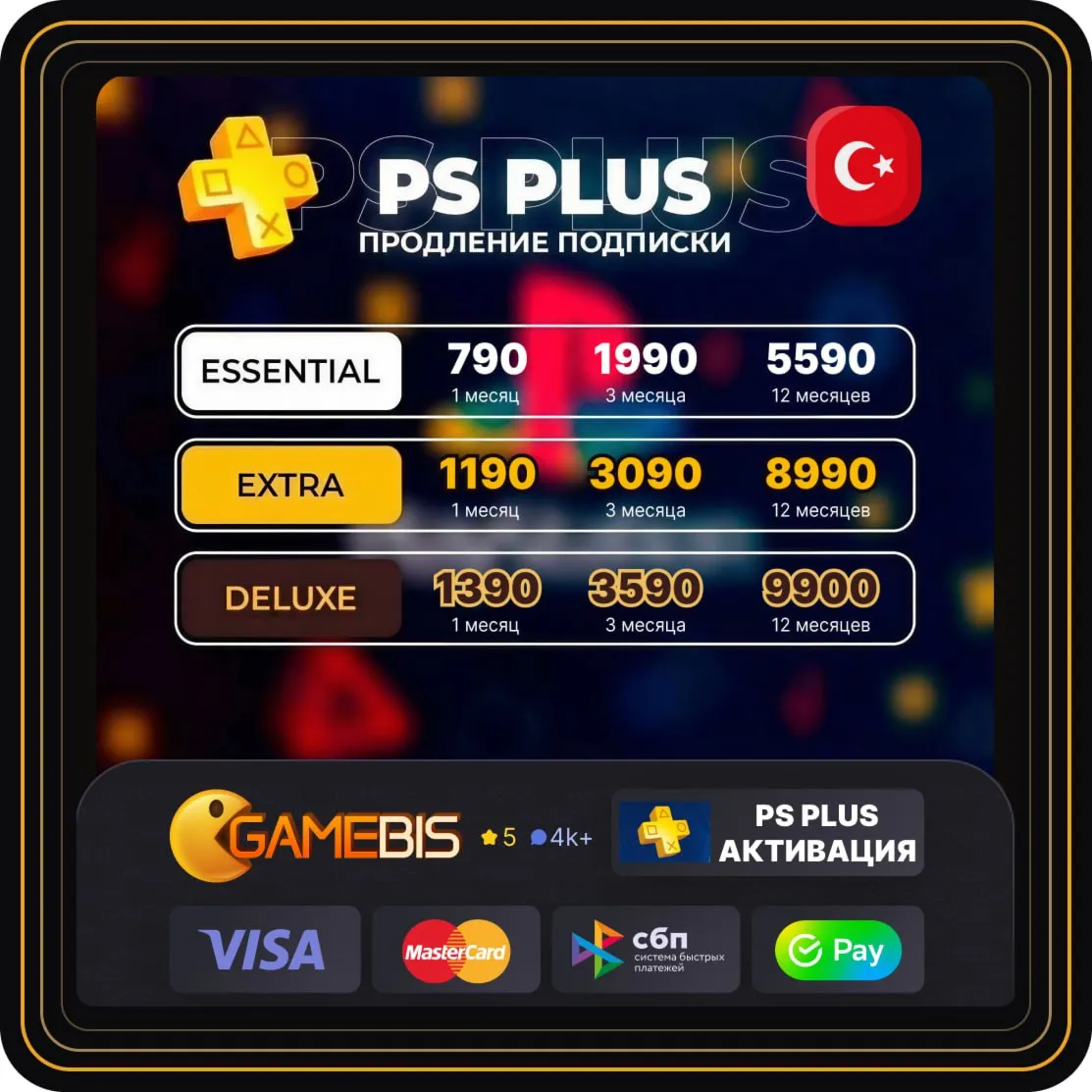 PS PLUS ЛЮКС ЭКСТРА ОСНОВНАЯ 1-12 EA PLAY ТУРЦИЯ - irongamers.ru