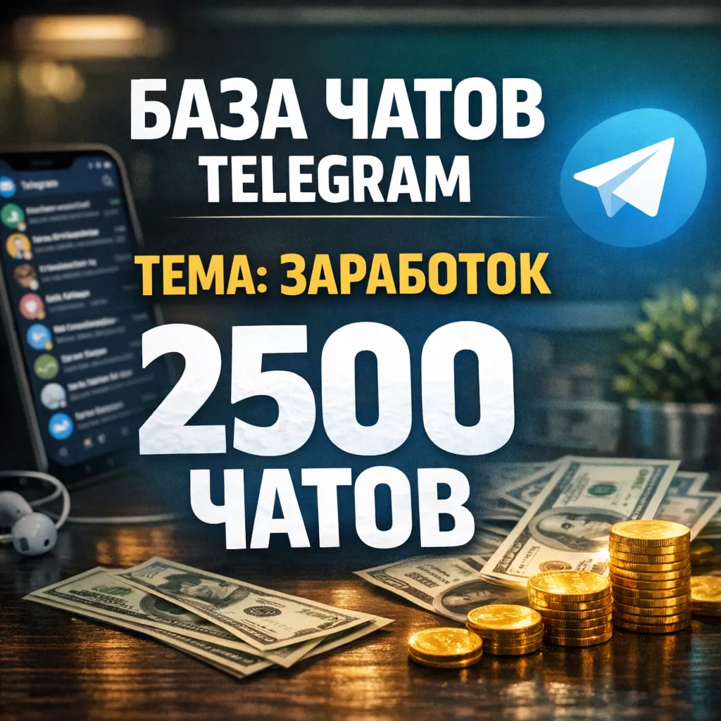 База чатов телеграмм , тема- ЗАРАБОТОК  - 5300 ЧАТОВ