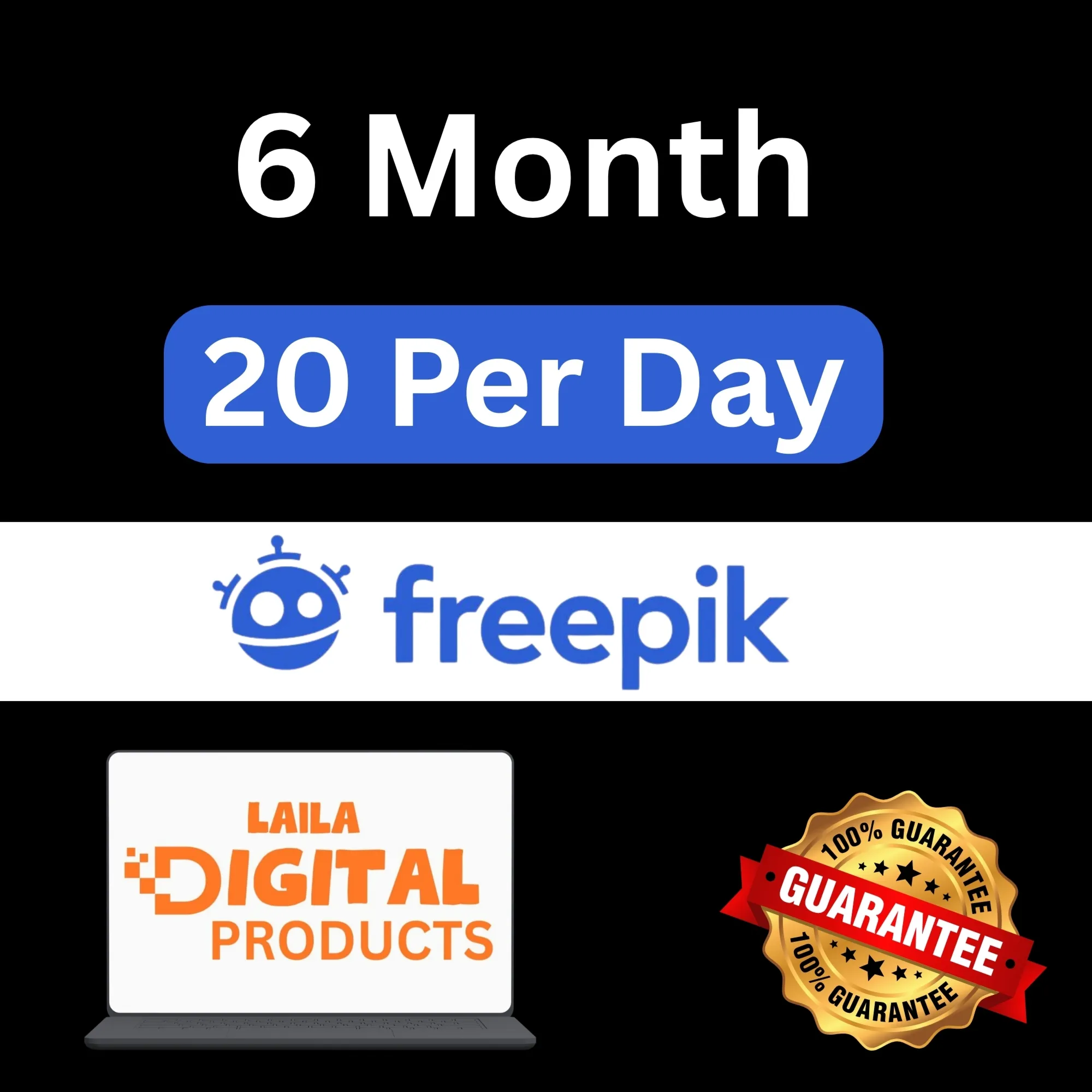 Magnific (Freepik Premium) 6 месяца - 20 загрузок в день - Панель скачивания АВТО