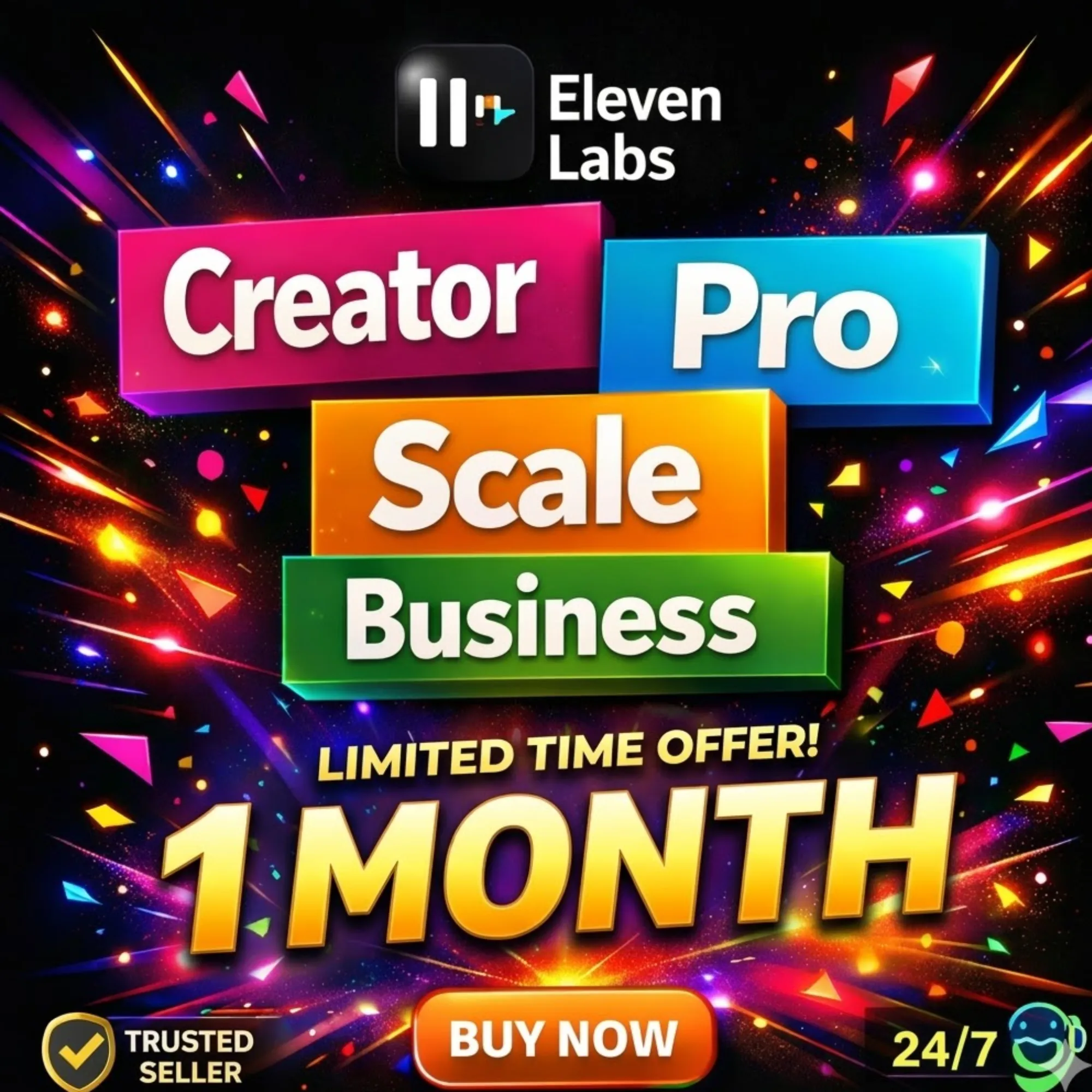 Eleven Labs Premium | • Creator • Pro • Scale | 1 месяц