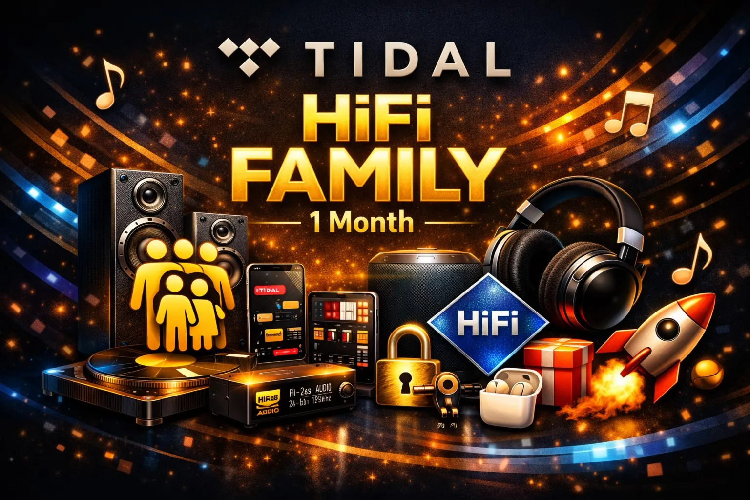 🎧 TIDAL HiFi PLUS FAMILY – 1 месяц 💎 🔒 | 6 участников • Ultra HD звук 🚀 💯 
