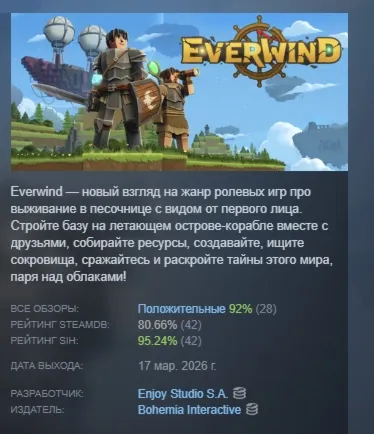 Everwind АВТОДОСТАВКА STEAM GLOBAL МГНОВЕННО ЛИЦЕНЗИЯ