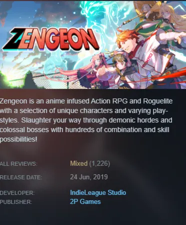 STEAM KEY - Zengeon - [РФ + REGION FREE/GLOBAL] - Автодоставка