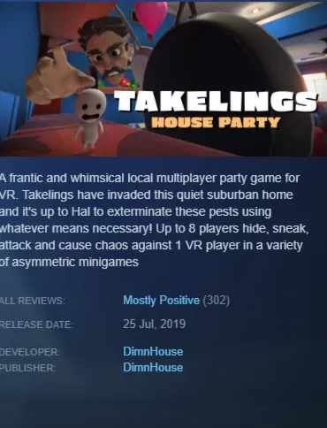STEAM KEY - Takelings House Party - [РФ + REGION FREE/GLOBAL] - Автодоставка