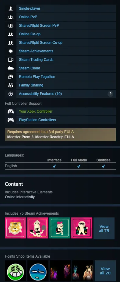 STEAM KEY - Monster Prom 3: Monster Roadtrip - [РФ + REGION FREE/GLOBAL] - Автодостав - irongamers.ru