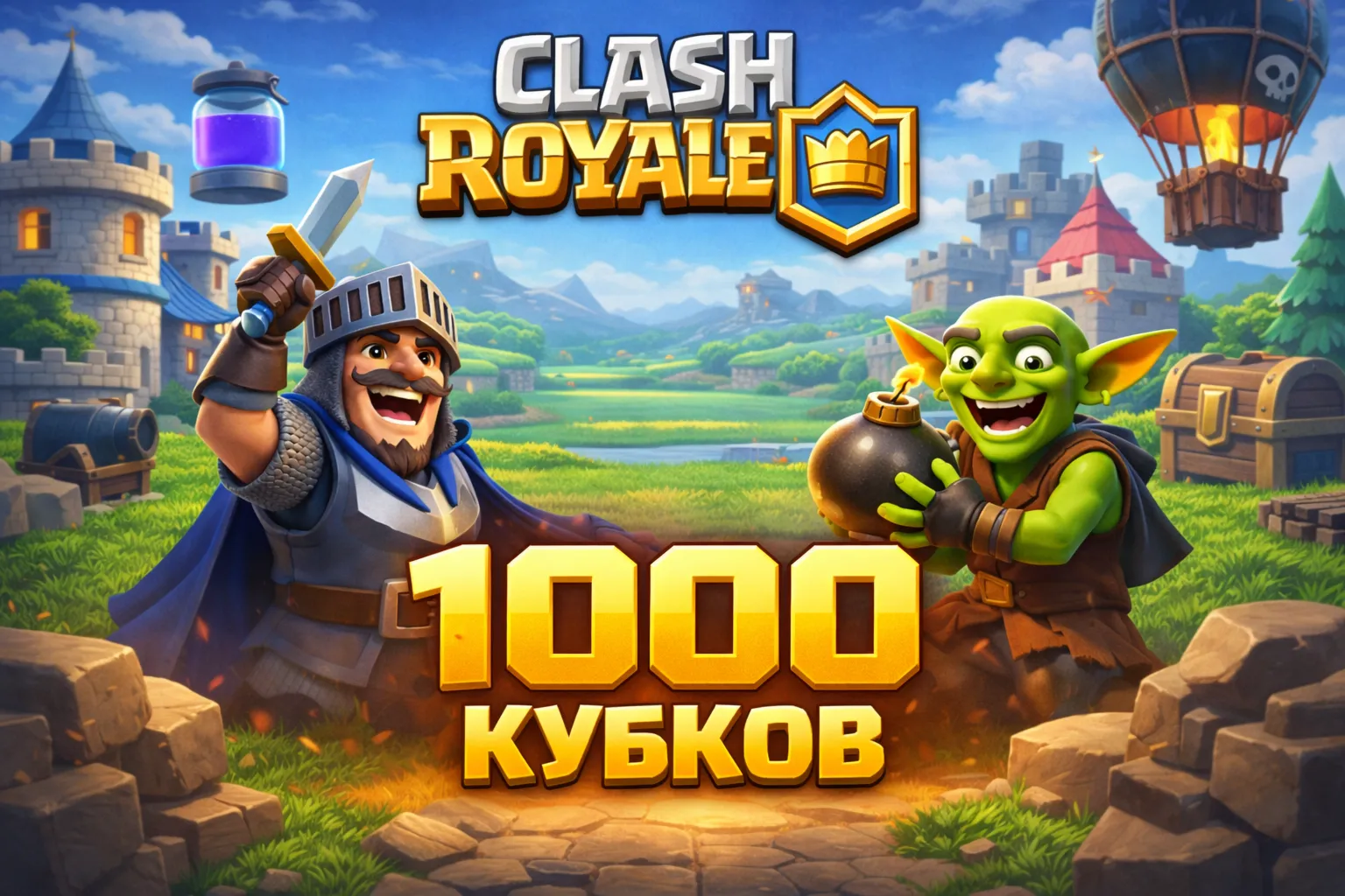CLASH ROYALE | 1000 КУБКОВ | ПОЧТА В КОМПЛЕКТЕ