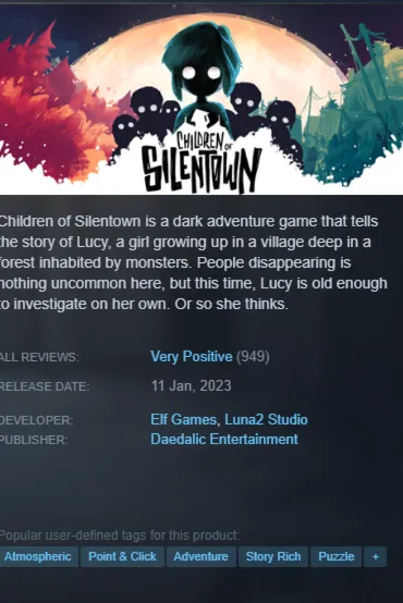STEAM KEY - Children of Silentown - [РФ + REGION FREE/GLOBAL] - Автодоставка