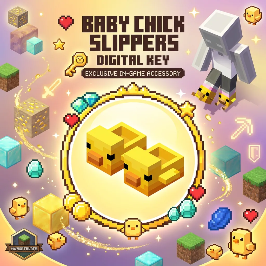 Minecraft Baby Chick Slippers➤ Region Free Key➤ Java/Bedrock