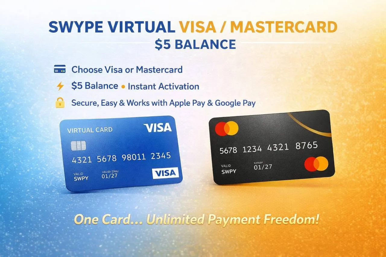 💳 Swype Цифровая карта | Баланс $5 🌍 | Быстро и безопасно | Действует 3 года 🛍 ️