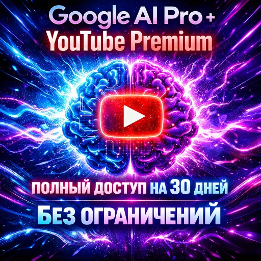 🔥 ОФИЦИАЛЬНАЯ Gemini One + YouTube Premium (Music) | 1 МЕСЯЦ