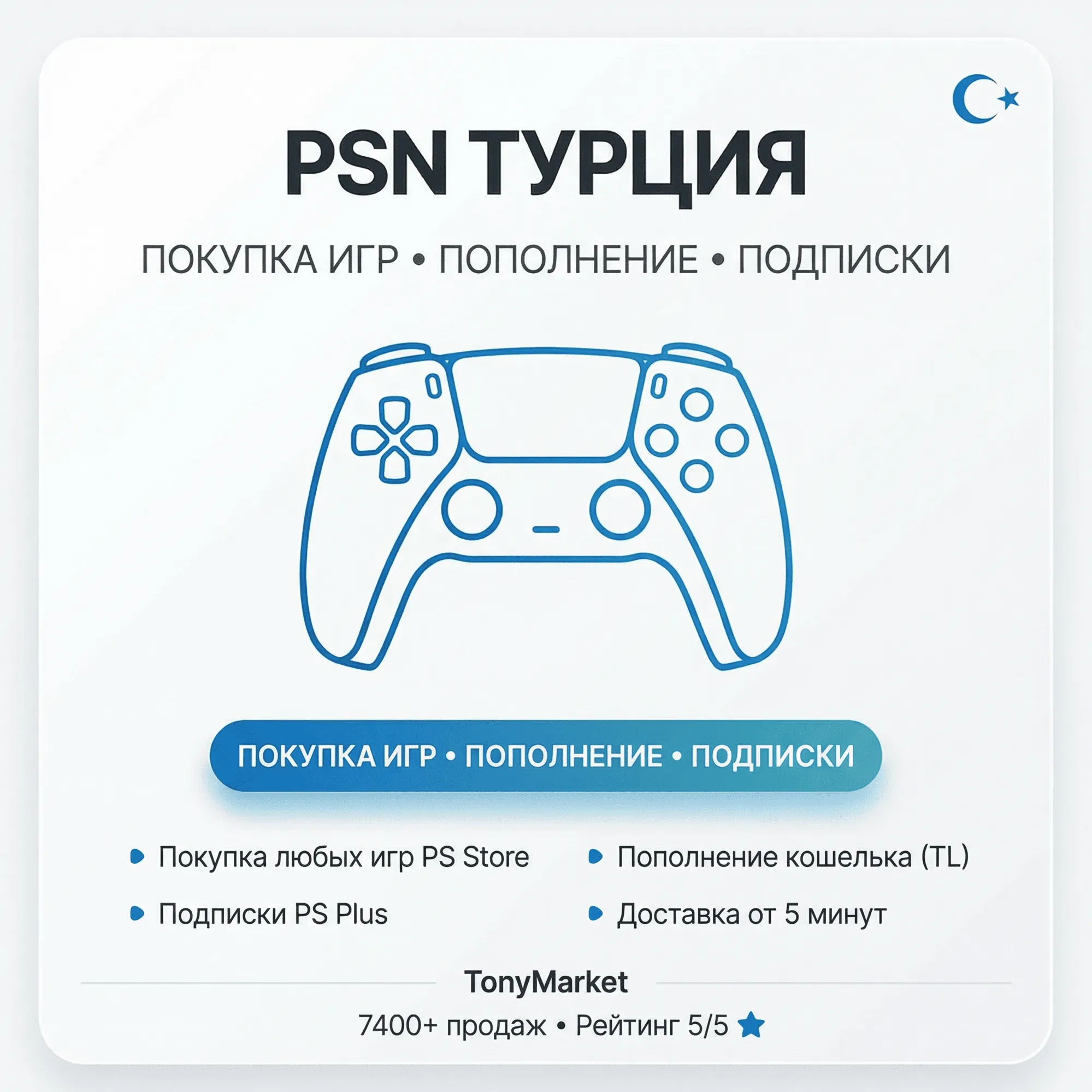 2.45 | ПОКУПКА ИГР/ПОПОЛНЕНИЕ/ПОДПИСКИ PSN ТУРЦИЯ