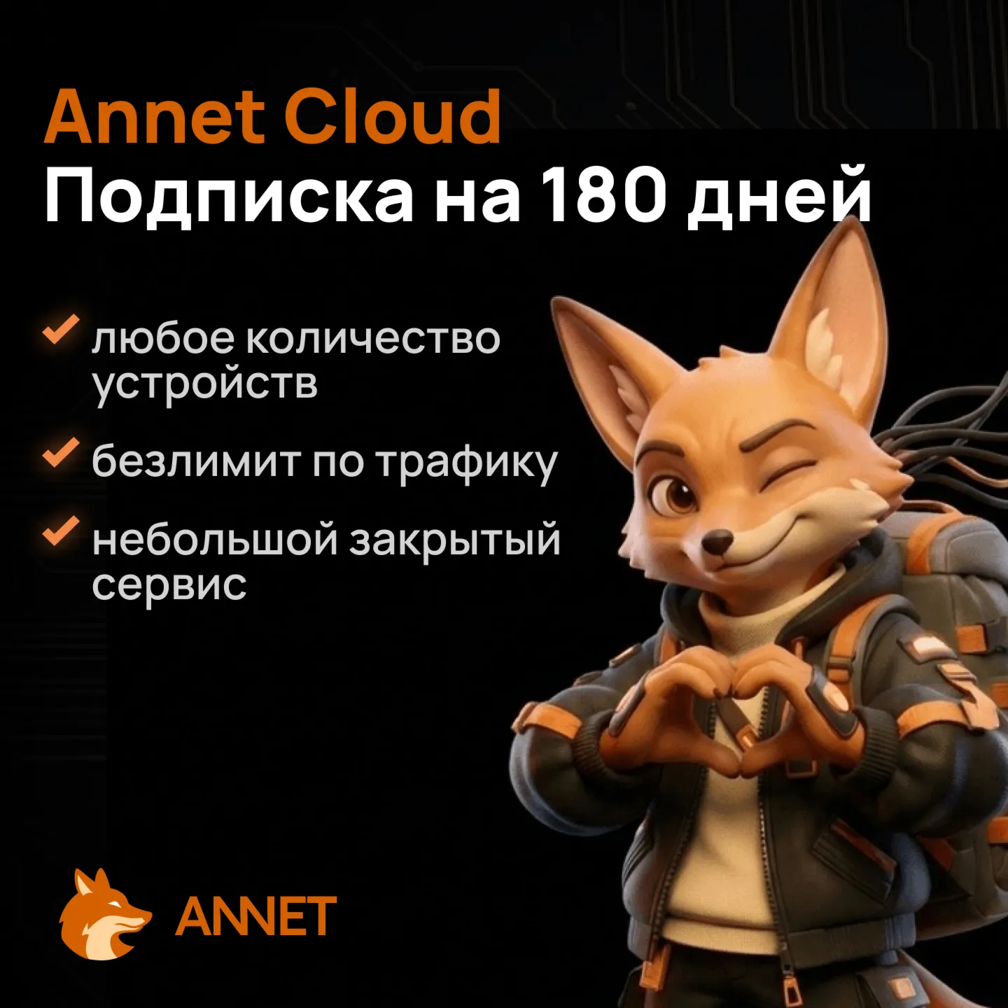 Annet Cloud подписка на 30/60/180/365 дней