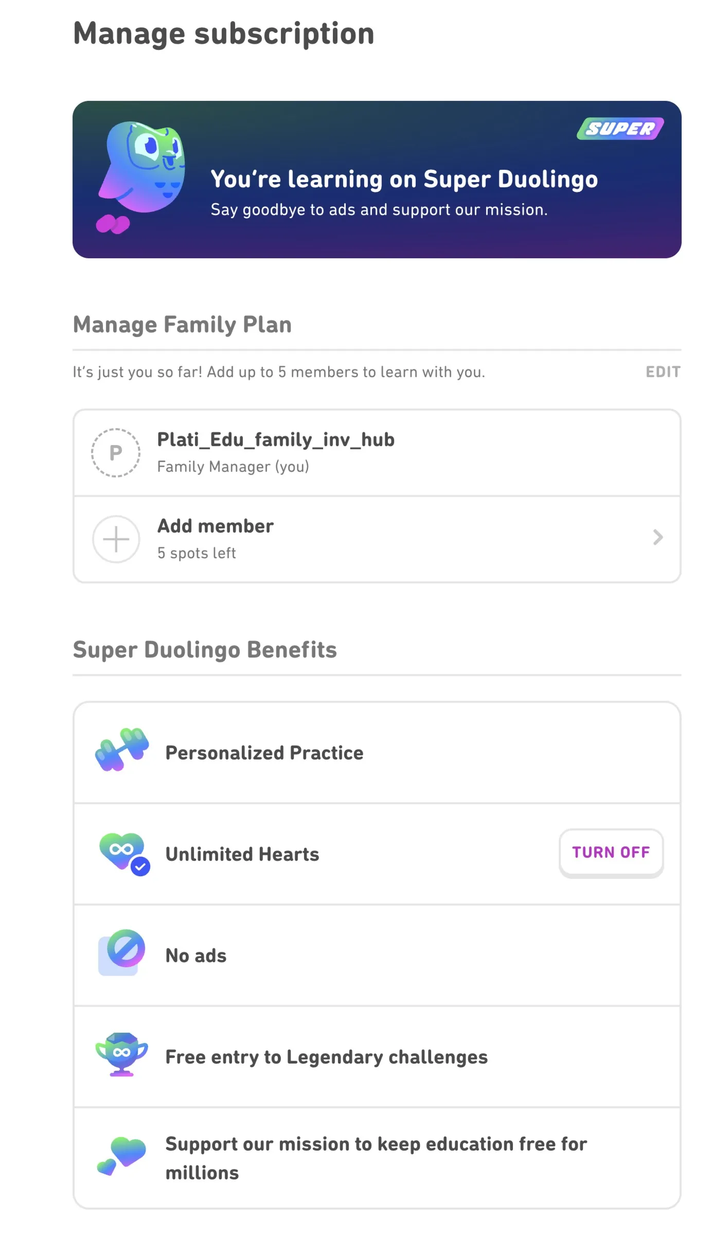 Duolingo Super Family Invitation на ваш аккаунт (12 месяцев) - irongamers.ru