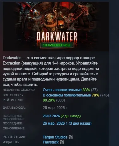 Darkwater АВТОДОСТАВКА STEAM GLOBAL МГНОВЕННО ЛИЦЕНЗИЯ