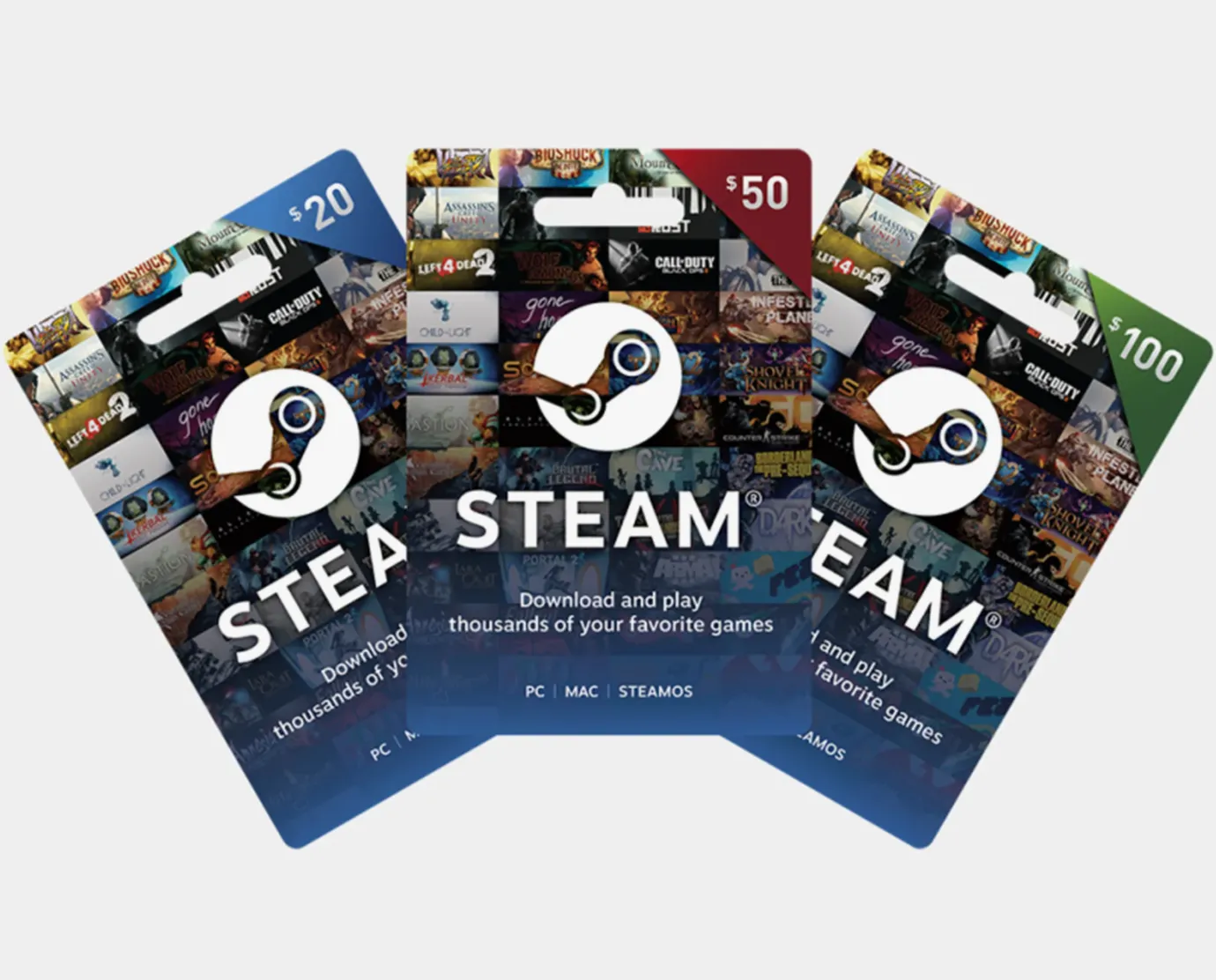 Карты Steam 5-10-20-50-100$ Турция/Аргентина/США USD - irongamers.ru