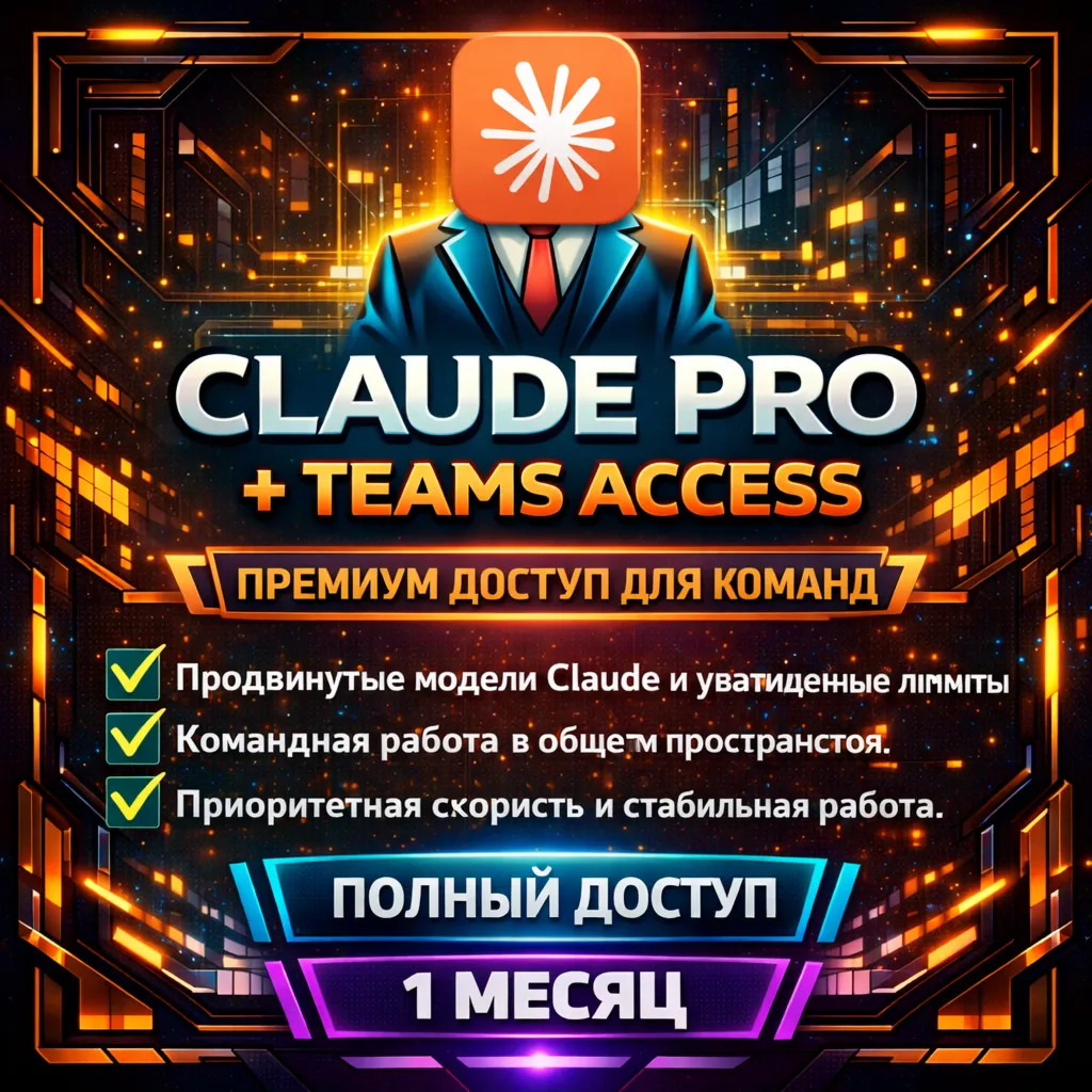 Клод АИ Team — Стандарт 1,25x/Премиум 6,25x | Своя эл. почта | 28 дней | Вход не треб - irongamers.ru