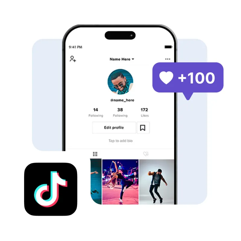 Накрутка 100 лайков в TikTok (ТикТок лайки)