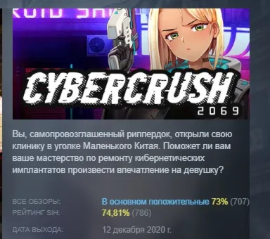 Cyber Crush 2069 АВТОДОСТАВКА STEAM GLOBAL МГНОВЕННО ЛИЦЕНЗИЯ - irongamers.ru
