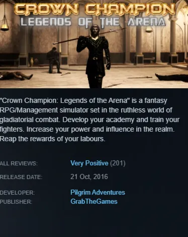 STEAM KEY - Crown Champion: Legends of the Arena - [РФ + REGION FREE/GLOBAL]