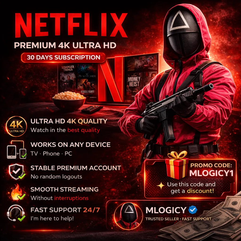 NETFLIX PREMIUM 4K ULTRA HD – 1 МЕСЯЦ