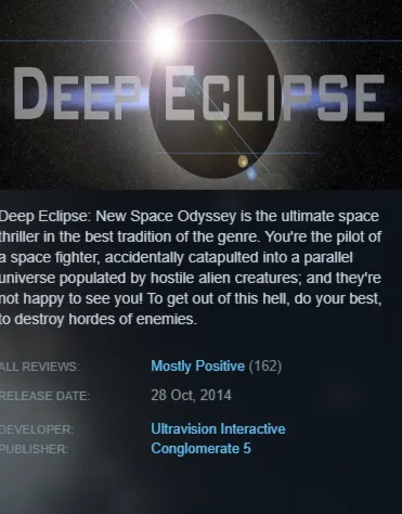 STEAM KEY - Deep Eclipse: New Space Odyssey - [РФ + REGION FREE/GLOBAL]