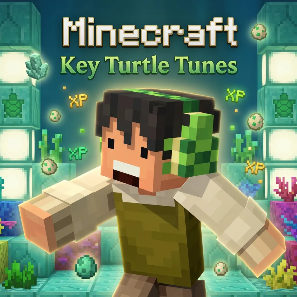 Майнкрафт скин Turtle Tunes | Твич Дропс | Region Free Key | Java/Bedrock