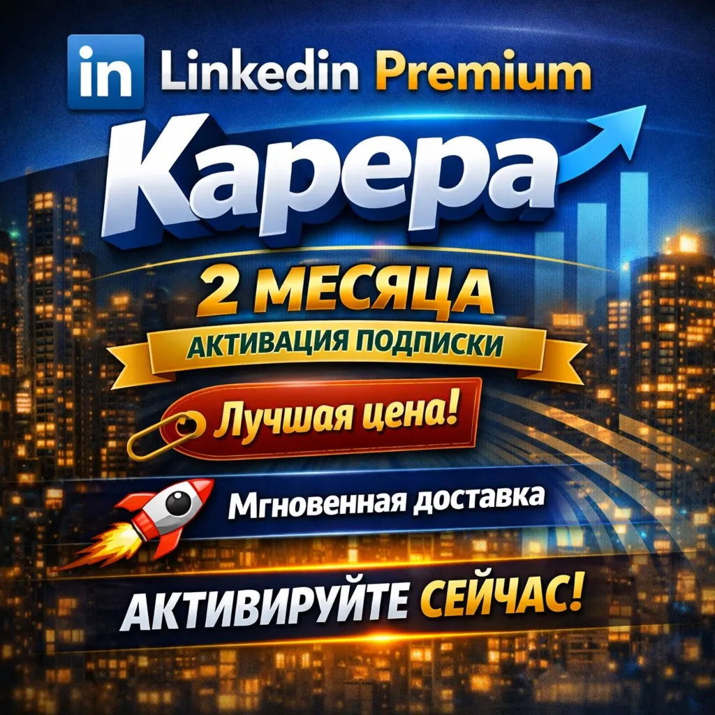 LinkedIn Premium Career на 2 месяца (код) | Только США и доп. регионы | Офиц. ссылка