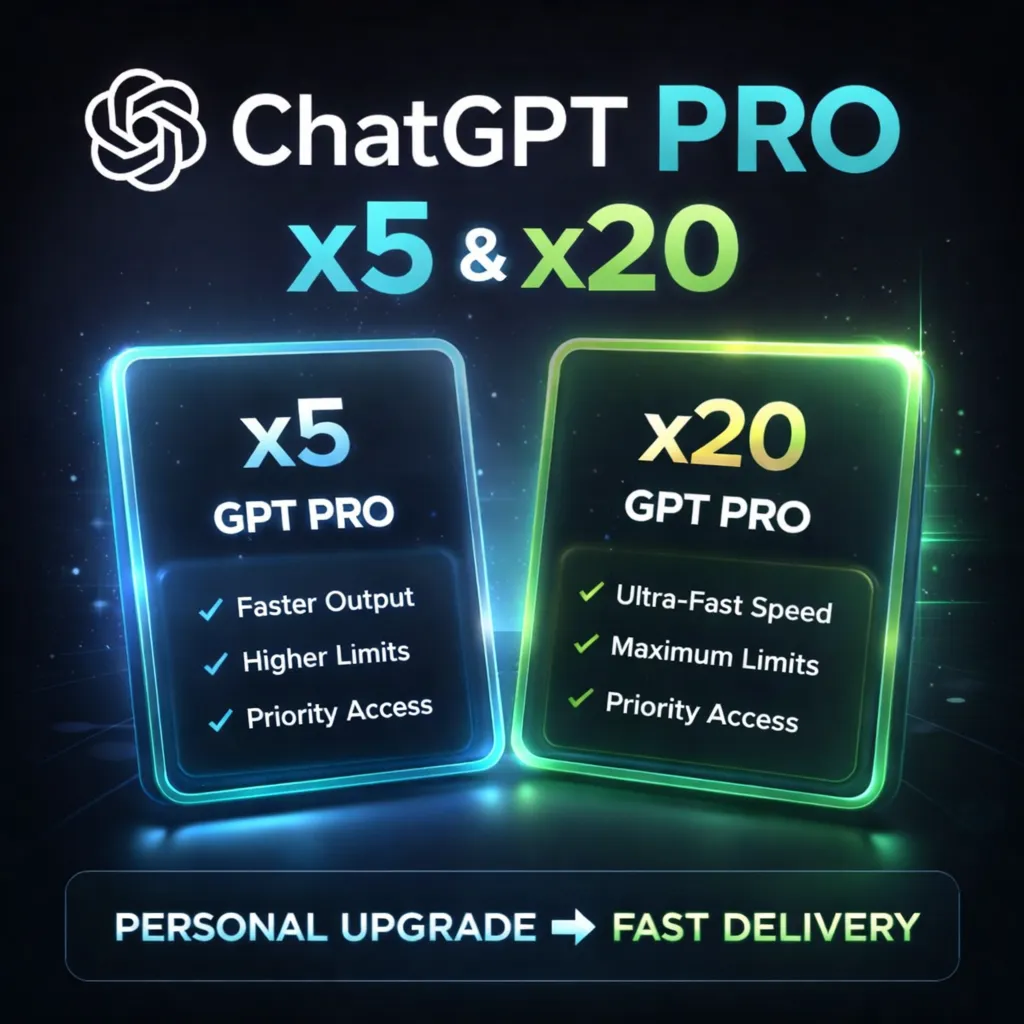 CHAT GPT PLUS PRO x5 / x20 – 1 МЕСЯЦ | БЫСТРО/ДЕШЕВО | ПОЛНАЯ ГАРАНТИЯ | ВОЗМОЖНО ПРО - irongamers.ru