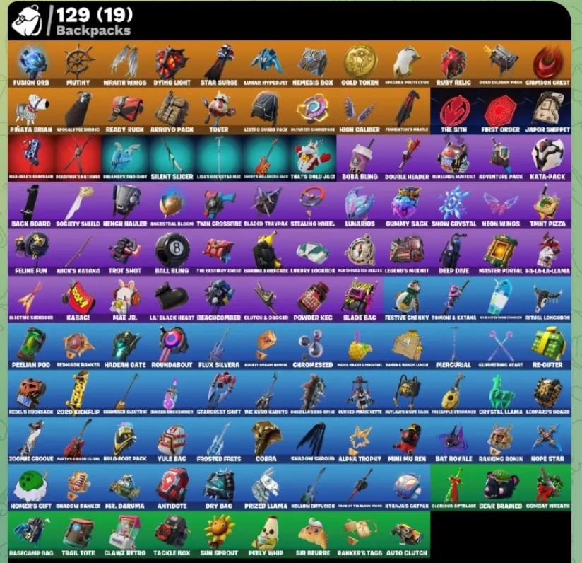 FN (ALL PLATFORMS)  Merry Mint Axe | 74 skins (13 paid) | 1150 VB