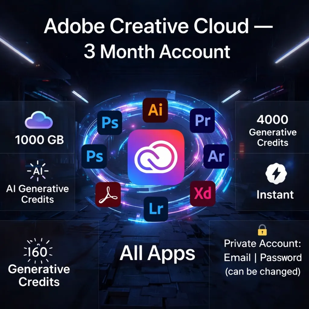 Подписка Adobe Creative Cloud — Аккаунт на 1 месяца - irongamers.ru