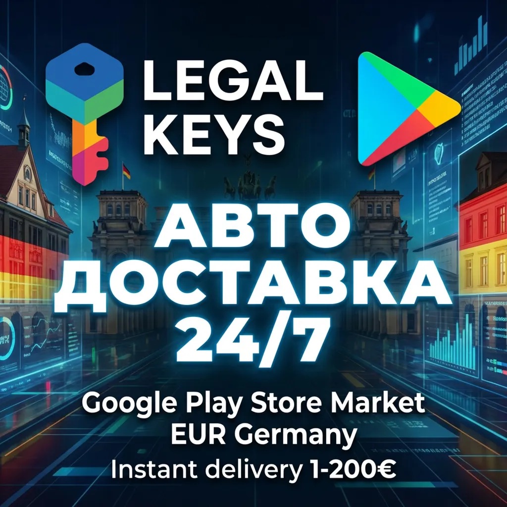 Google Play Market Gift Card Germany DE Германия 1-200 EUR МГНОВЕННО - irongamers.ru