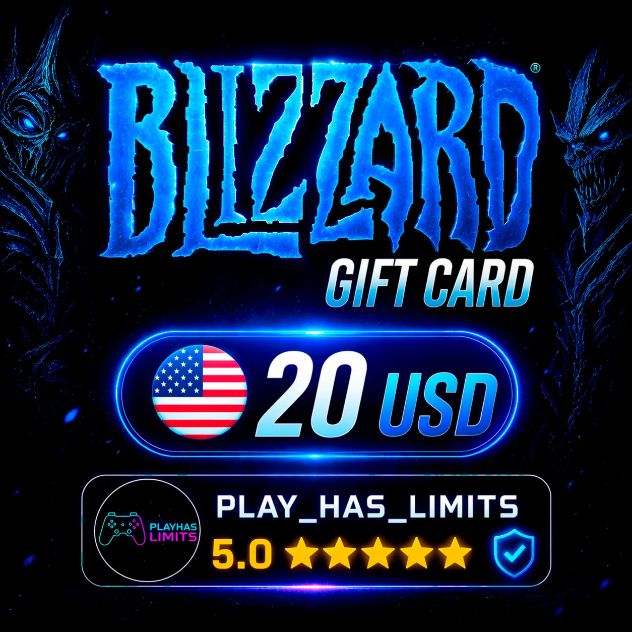 💳 BLIZZARD GIFT CARD 20 USD | США