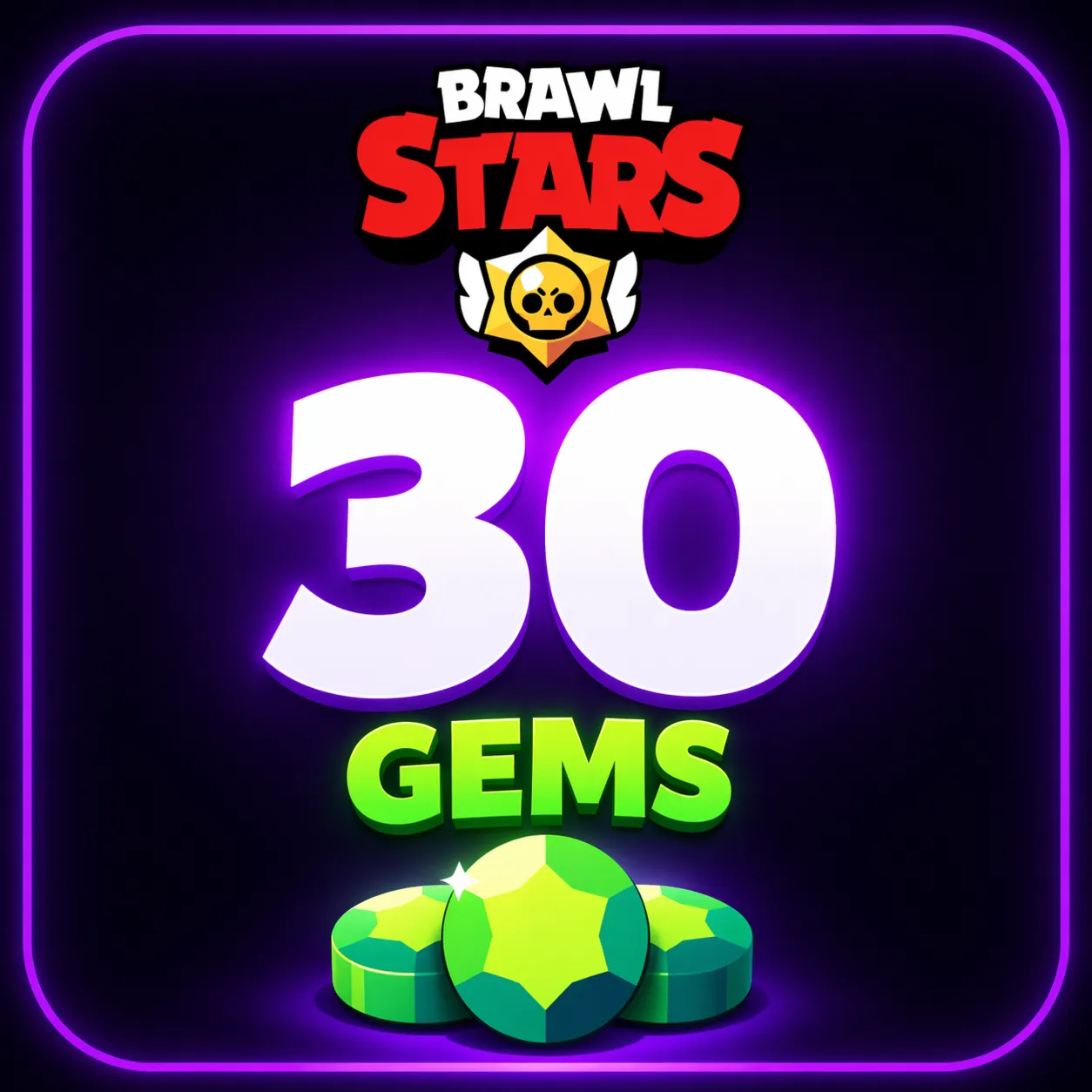 BRAWL STARS | 30 ГЕМОВ | МОМЕНТАЛЬНО | АВТОВЫДАЧА | Все регионы