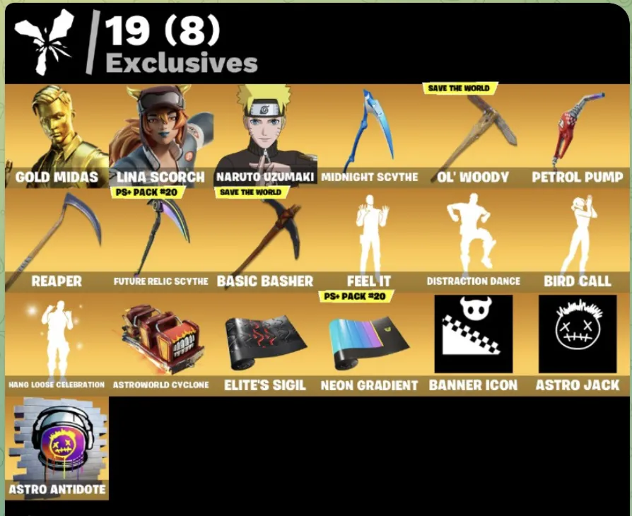 FN | 331 скин (78 платных) | Уровень аккаунта: 4532 | Полный доступ